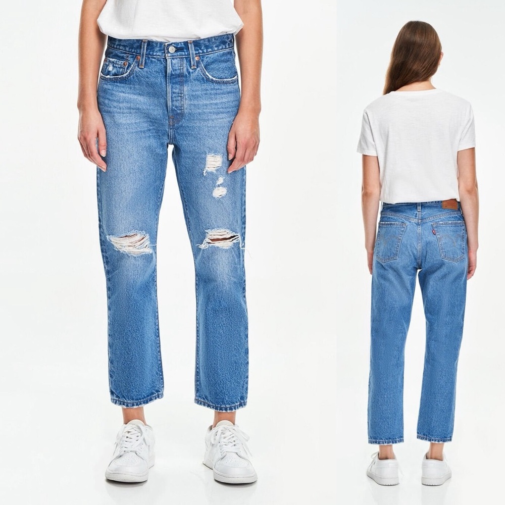Levi’s 501 Original Cropped 31x26 Distressed